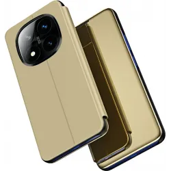 Phonesta Smart Mirror View Book Case hoesje voor Xiaomi Redmi Note 14 Pro Plus - Goud