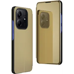 Phonesta Smart Mirror View Book Case hoesje voor Xiaomi Redmi Note 14 4G 164.8mm - Goud