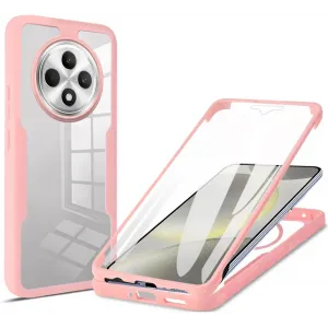 Phonesta Slim Protect 360 hoesje met Screenprotector voor Oppo Reno12 F/Reno12 FS - Roze