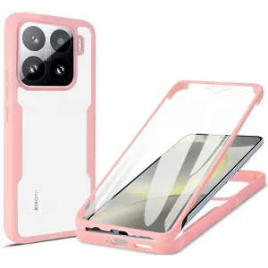 Phonesta Slim Protect 360 hoesje met Screenprotector voor Xiaomi 15 - Roze