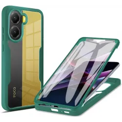Phonesta Slim Protect 360 hoesje met Screenprotector voor Xiaomi Poco X7 Pro - Groen