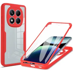 Phonesta Slim Protect 360 hoesje met Screenprotector voor Xiaomi Redmi Note 14 Pro 4G - Rood