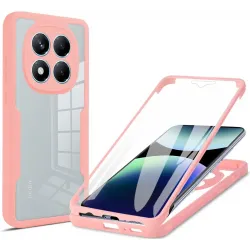Phonesta Slim Protect 360 hoesje met Screenprotector voor Xiaomi Redmi Note 14 Pro 4G - Roze