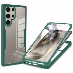 Phonesta Slim Protect 360 hoesje met Screenprotector voor Samsung Galaxy S25 Ultra - Groen