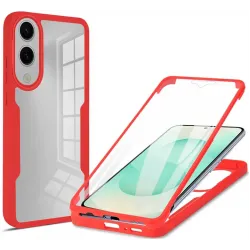 Phonesta Slim Protect 360 hoesje met Screenprotector voor Samsung Galaxy S25 Edge - Rood