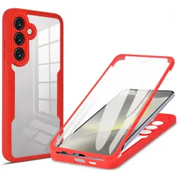Phonesta Slim Protect 360 hoesje met Screenprotector voor Samsung Galaxy S24 FE - Rood