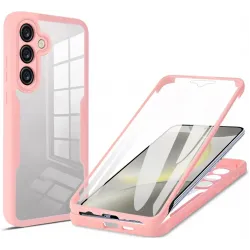 Phonesta Slim Protect 360 hoesje met Screenprotector voor Samsung Galaxy S24 FE - Roze