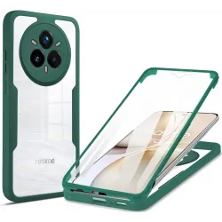 Phonesta Slim Protect 360 hoesje met Screenprotector voor Realme 14 Pro - Groen