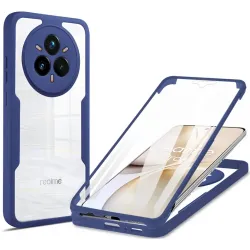 Phonesta Slim Protect 360 hoesje met Screenprotector voor Realme 14 Pro Plus - Blauw