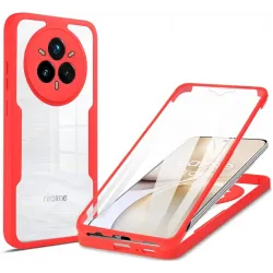 Phonesta Slim Protect 360 hoesje met Screenprotector voor Realme 14 Pro Plus - Rood