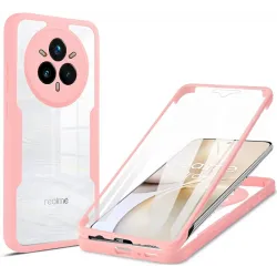 Phonesta Slim Protect 360 hoesje met Screenprotector voor Realme 14 Pro Plus - Roze