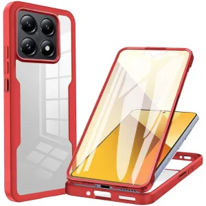 Phonesta Slim Protect 360 hoesje met Screenprotector voor Xiaomi 14T - Rood