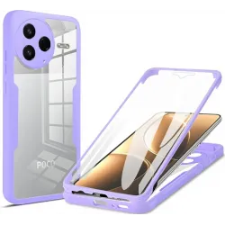 Phonesta Slim Protect 360 hoesje met Screenprotector voor Xiaomi Poco F7 Pro - Paars