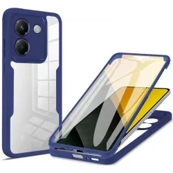 Phonesta Slim Protect 360 hoesje met Screenprotector voor Xiaomi Poco M7 Pro - Blauw
