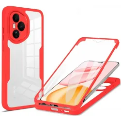 Phonesta Slim Protect 360 hoesje met Screenprotector voor HONOR 400 Pro - Rood