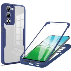 Phonesta Slim Protect 360 hoesje met Screenprotector voor Oppo A5/A5m - Blauw