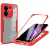 Phonesta Slim Protect 360 hoesje met Screenprotector voor Oppo Reno13 F 4G/5G / Reno13 FS 5G - Rood