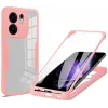 Phonesta Slim Protect 360 hoesje met Screenprotector voor Oppo Reno13 F 4G/5G / Reno13 FS 5G - Roze