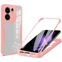 Phonesta Slim Protect 360 hoesje met Screenprotector voor Oppo Reno13 F 4G/5G / Reno13 FS 5G - Roze