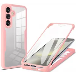Phonesta Slim Protect 360 hoesje met Screenprotector voor Samsung Galaxy A55 - Roze