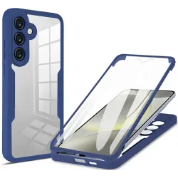 Phonesta Slim Protect 360 hoesje met Screenprotector voor Samsung Galaxy S25 FE - Blauw