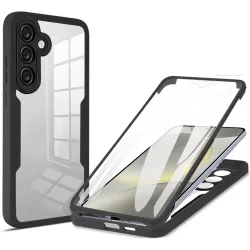 Phonesta Slim Protect 360 hoesje met Screenprotector voor Samsung Galaxy A15 4G/5G - Zwart