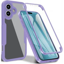Phonesta Slim Protect 360 hoesje met Screenprotector voor Apple iPhone 17 - Paars