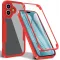 Phonesta Slim Protect 360 hoesje met Screenprotector voor Apple iPhone 17 - Rood