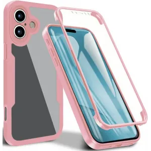 Phonesta Slim Protect 360 hoesje met Screenprotector voor Apple iPhone 17 - Roze