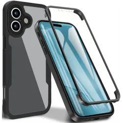 Phonesta Slim Protect 360 hoesje met Screenprotector voor Apple iPhone 17 - Zwart