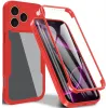 Phonesta Slim Protect 360 hoesje met Screenprotector voor Apple iPhone 17 Pro - Rood