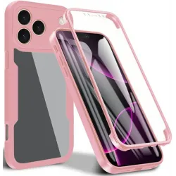 Phonesta Slim Protect 360 hoesje met Screenprotector voor Apple iPhone 17 Pro - Roze