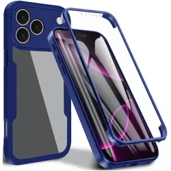 Phonesta Slim Protect 360 hoesje met Screenprotector voor Apple iPhone 17 Pro Max - Blauw