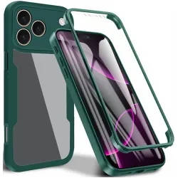 Phonesta Slim Protect 360 hoesje met Screenprotector voor Apple iPhone 17 Pro Max - Groen