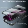 Phonesta Slim Protect 360 hoesje met Screenprotector voor Apple iPhone 17 Pro Max - Paars 2