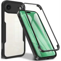 Phonesta Slim Protect 360 hoesje met Screenprotector voor Apple iPhone Air - Zwart