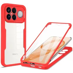Phonesta Slim Protect 360 hoesje met Screenprotector voor Xiaomi Poco F8 Ultra - Rood
