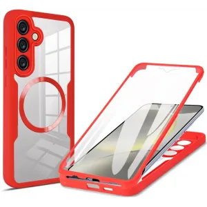 Phonesta Slim Protect 360 hoesje met Screenprotector en MagSafe voor Samsung Galaxy S24 FE - Rood