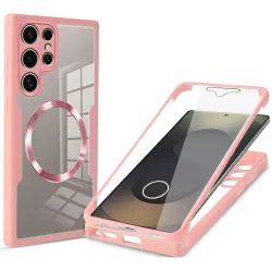 Phonesta Slim Protect 360 hoesje met Screenprotector en MagSafe voor Samsung Galaxy S25 Ultra - Roze