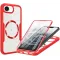 Phonesta Slim Protect 360 hoesje met Screenprotector en MagSafe voor Apple iPhone 17e/16e - Rood