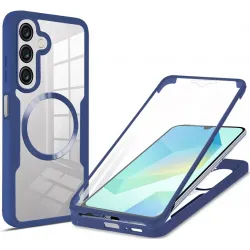 Phonesta Slim Protect 360 hoesje met Screenprotector en MagSafe voor Samsung Galaxy A17/A16 - Blauw