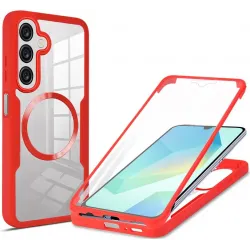 Phonesta Slim Protect 360 hoesje met Screenprotector en MagSafe voor Samsung Galaxy A17/A16 - Rood