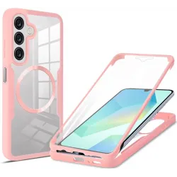 Phonesta Slim Protect 360 hoesje met Screenprotector en MagSafe voor Samsung Galaxy A17/A16 - Roze