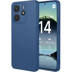 Phonesta Soft Silk Silicone Back Cover hoesje voor Xiaomi Redmi Note 14 4G 164.8mm - Donkerblauw