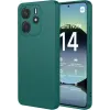 Phonesta Soft Silk Silicone Back Cover hoesje voor Xiaomi Redmi Note 14 4G 164.8mm - Donkergroen