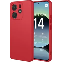 Phonesta Soft Silk Silicone Back Cover hoesje voor Xiaomi Redmi Note 14 4G 164.8mm - Rood