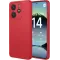 Phonesta Soft Silk Silicone Back Cover hoesje voor Xiaomi Redmi Note 14 4G 164.8mm - Rood