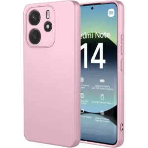 Phonesta Soft Silk Silicone Back Cover hoesje voor Xiaomi Redmi Note 14 4G 164.8mm - Roze