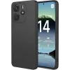 Phonesta Soft Silk Silicone Back Cover hoesje voor Xiaomi Redmi Note 14 4G 164.8mm - Zwart
