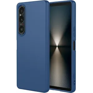 Phonesta Soft Silk Silicone Back Cover hoesje voor Sony Xperia 1 VII - Donkerblauw